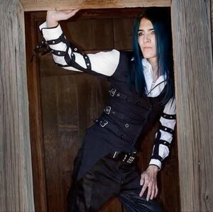Steampunk Visual Kei Jrock Black Strappy Sleeves Strapped Vest Anime Goth Small